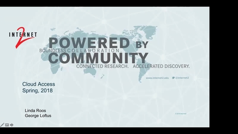 Thumbnail for Internet2 Cloud Connect Webinar (2018-04-18)