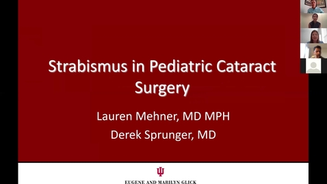 Thumbnail for Strabismus in pediatric cataract surgery