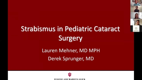 Thumbnail for entry Strabismus in pediatric cataract surgery