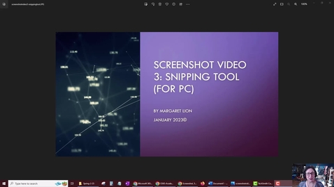 Thumbnail for entry Screenshot Video 3: Snipping Tool (For PC)