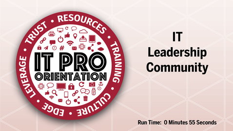 Thumbnail for entry IT Leadership Community