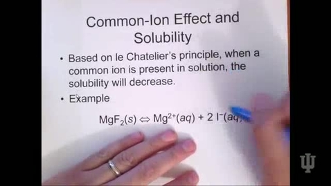 Thumbnail for entry Common-Ion Effect and Solubility