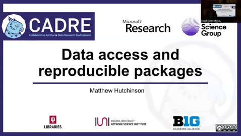 Thumbnail for CADRE: A one-stop shop for scholarly data access, sharing, and reproducible computation