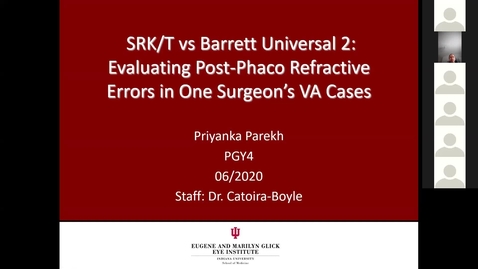 Thumbnail for entry SRK/T vs Barrett Universal 2: Evaluating post-phaco refractive errors in one surgeon's VA cases