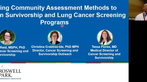Thumbnail for IUSCCC Seminar 12/5/2024:  &quot;Using Community Assessment to Design Survivorship and Lung Cancer Screening Programs&quot; Mary Ellen Reid, PhD