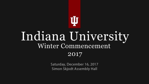 Thumbnail for entry Winter Commencement 2017