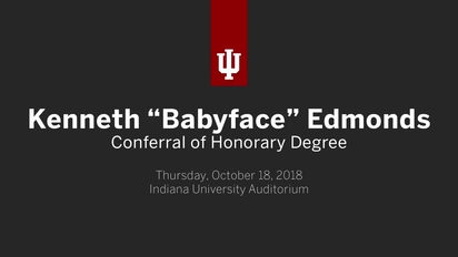 Kenneth Babyface Edmonds Honorary Doctoral Degree Ceremony Indiana University