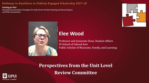 Thumbnail for entry Getting to Yes as Public Scholar - Working With the Unit Level Review Committee