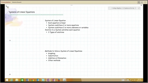 Thumbnail for B111 M123 College Algebra, Systems of Linear Equations, 5.1