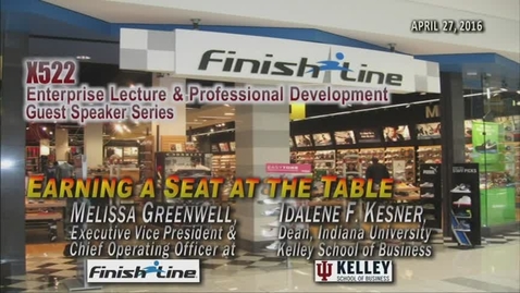 Thumbnail for Melissa Greenwell, Executive VP &amp; COO, Finish Line (Spring 2016)