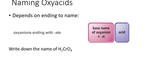 Thumbnail for entry Naming Oxyacids