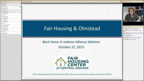 Thumbnail for Back Home in Indiana Alliance Olmstead Decision