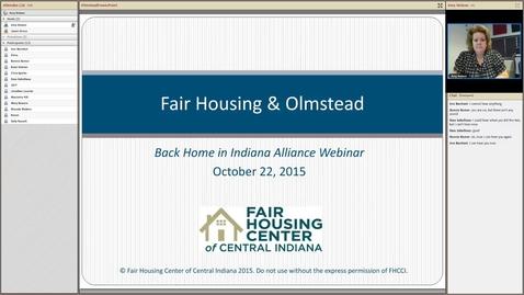 Thumbnail for entry Back Home in Indiana Alliance Olmstead Decision