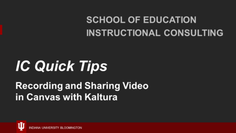 Thumbnail for _Video in Canvas with Kaltura