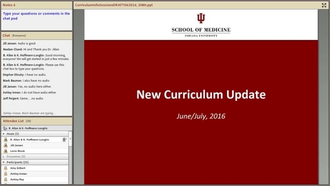 Thumbnail for entry IUSM Curriculum Info Session 6-23-16