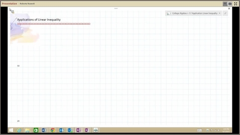 Thumbnail for B111 M123 College Algebra, Linear Inequality Applications, 1.7