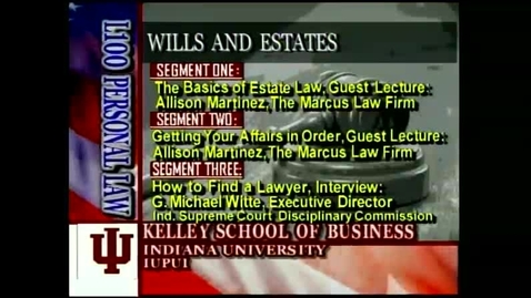 Thumbnail for L100 15-1 The Basics of Estate Law