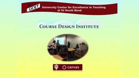 Thumbnail for entry Course Design Institute Video