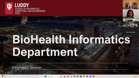 Thumbnail for entry BioHealth Informatics Info Session 2.20.24