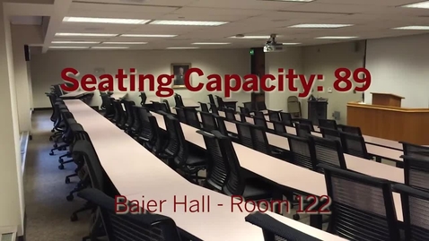 Thumbnail for Baier Hall Room Tour - Room 122 - Classroom