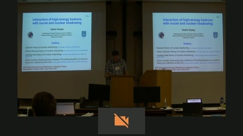 Thumbnail for entry Interaction of high - energy hadrons with  nuclei and nuclear  shadowing - Vadim Guzey