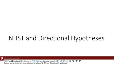 Thumbnail for K300 L12 Mod 05 - NHST and Directional Hypotheses