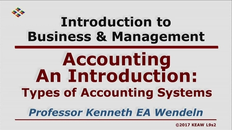Thumbnail for X100 09-2 Types of Accounting Systems