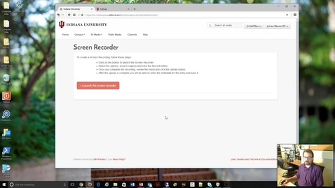 Thumbnail for entry 2. Launch Screen Recording with Kaltura