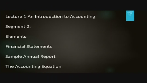 Thumbnail for A186 01-2 An Introduction to Accounting