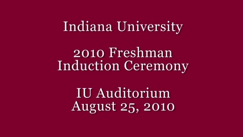 Thumbnail for 2010 Freshman Induction Ceremony