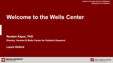 Thumbnail for Welcome to the Wells Center