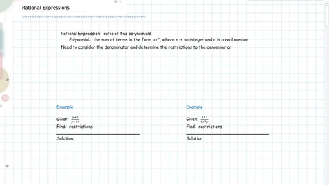 Thumbnail for entry M123 R6 Rational Expressions Intro