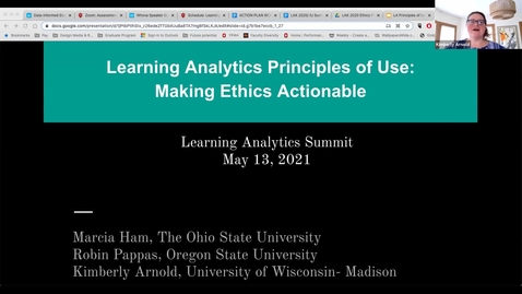 Thumbnail for entry Learning Analytics Principles of Use: Making Ethics Actionable