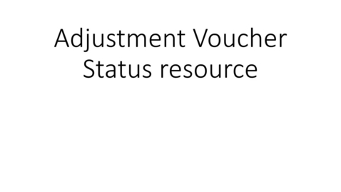 Thumbnail for The Adjustment Voucher Status resource