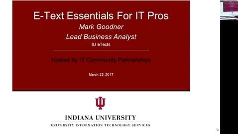 Thumbnail for entry eText Essentials For IT Pros 23 March 2017