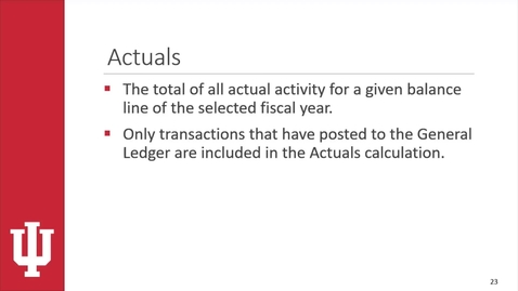 Thumbnail for 5 Actuals and Encumbrances