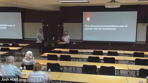 Thumbnail for IUSCCC Seminar 5/15/2025: &quot;The Neuromusculoskeletal Cost of Cancer and It's Treatments&quot; Joshua Huot, PhD, Assistant Professor, Department of Anatomy, Cell Biology &amp; Physiology, IU School of Medicine