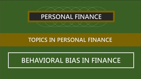 Thumbnail for F260 15-2 Behavioral Bias in Finance