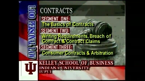 Thumbnail for entry L100 08-1 The Basics of Contracts