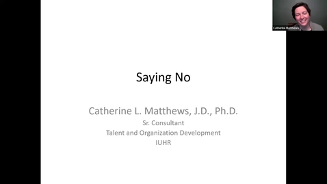 Thumbnail for entry Staff Development: How to Say No