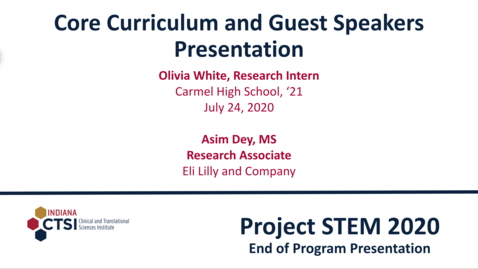 Thumbnail for Olivia White Curriculum Presentation