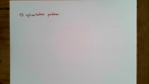 Thumbnail for 1D Optimization