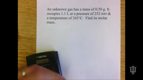 Thumbnail for entry Solving for the Molar Mass of an Ideal Gas