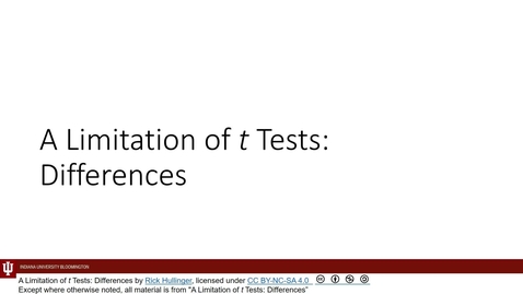Thumbnail for K300 L22 Mod 02 A Limitation of t Tests: Differences