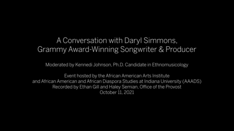 Thumbnail for entry A Conversation with Daryl Simmons