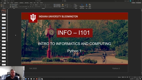 Thumbnail for i101 FA20 Python 1 (Part 1)