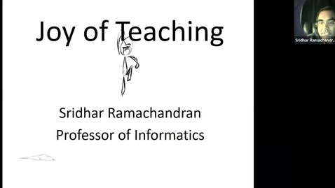 Thumbnail for entry Joy of Teaching: Sridhar Ramachandran