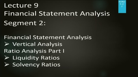 Thumbnail for entry A186 09-2 Financial Statement Analysis