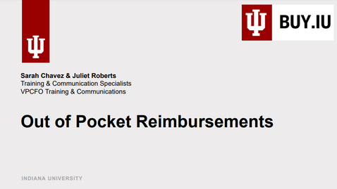 Thumbnail for entry Out of Pocket Reimbursements