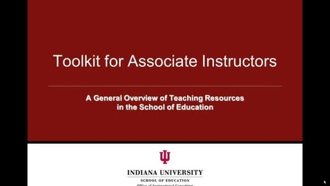 Thumbnail for IC Webinar: Toolkit for Associate Instructors